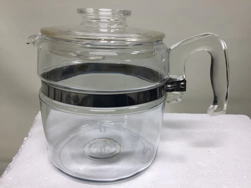 Vintage Pyrex 7756B Percolator 6 Cup Coffee Pot Made in USA  -Pot and Lid Only