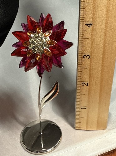 Swarovski Crystal ~ Paradise Red Flower Domoni Light Siam 848452 Figurine - Picture 14 of 15