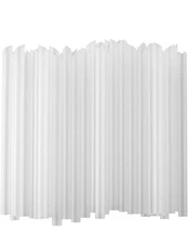 ALINK 100 PCS Clear Plastic Boba Straws, 1/2" Wide X 8 1/2" Long Disposable 