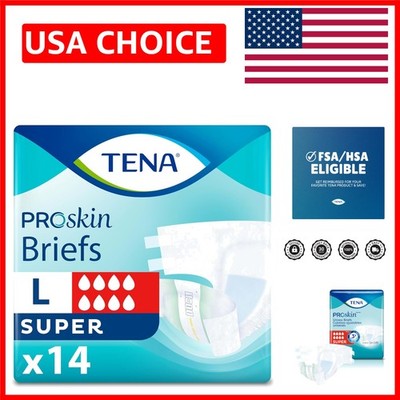 TENA ProSkin Large Adult Diapers - Super Absorbency, 14 Count for Unisex Comfort