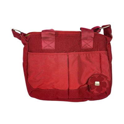 New NWT Haiku Laptop Messenger Bag Purse Red Flower 14 x11 x4  Can Fit 14  Tags