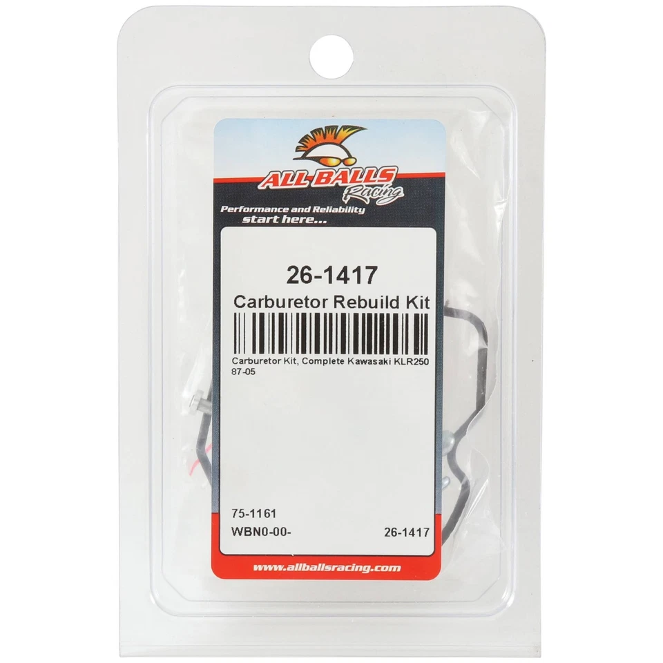 All Balls Carburetor Rebuild Kit 26-1417 For Kawasaki KL 250 (KLR) 87-05 - Image 4 of 4