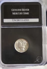 1941 US Mercury Dime 10c Unc in PCS Holder