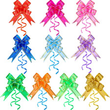 240 Pieces Pull Bows Decorative Assorted Colors Gift Wrap Ribbon Pull Bows for C