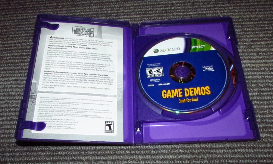 Kinect Star Wars With Bonus Game Demos Disc for Xbox 360 Complete Fast Shipping! - Image 2 of 4