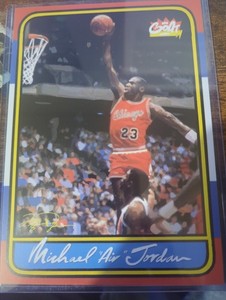 "Jumbo GOAT" Michael Jordan LE 5 x 7  Orig. Art Print David Weisberg Auto 36/100