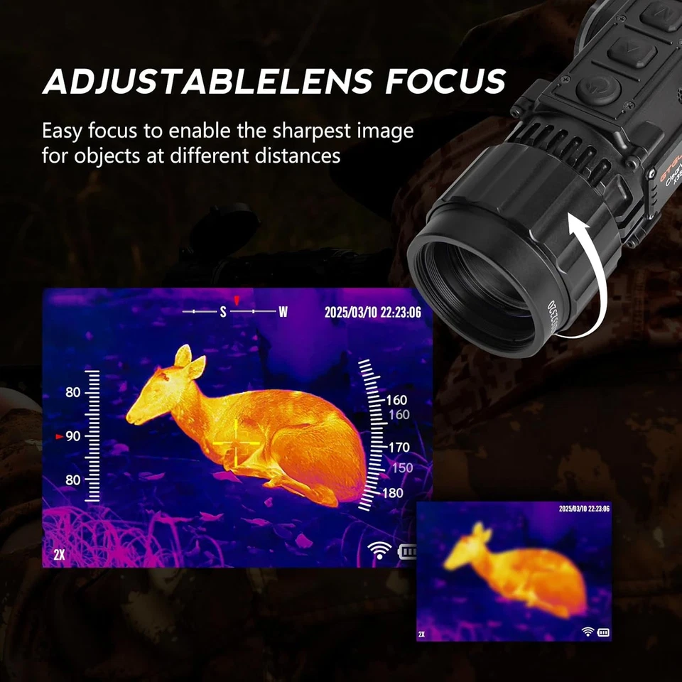 GTGUARD Thermal Rifle Scope - 384x288 Sensor 35mm 1000m Range Finder for Hunting - Image 2 of 4
