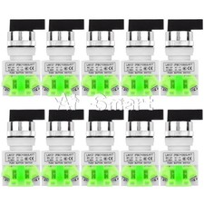 10PCS 3 Positions Changeover Rotary Switch Push Button Switch LAY7-20X/3