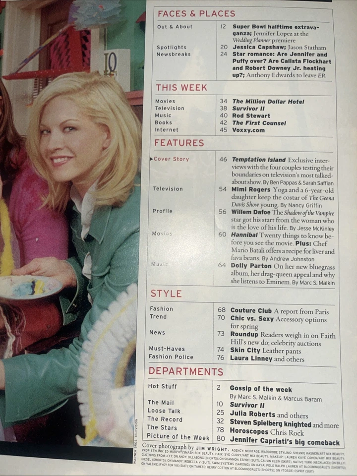 Us Weekly Temptation Island Courtney Love Britney Spears Sean Combs Mimi Rogers - Image 2 of 2