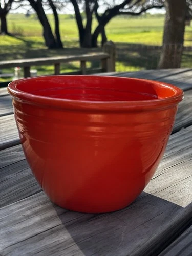 Very Rare HL USA Fiesta Ware Nesting Mixing Bowl Size #3 Red Lower Case “F”