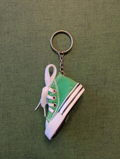 Green Tennis Shoe Key Chain High Top Sneaker Back Pack Ornament Charm