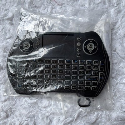 Mini Wireless QWERTY Keyboard w/ Built-In Touchpad Black English Layout