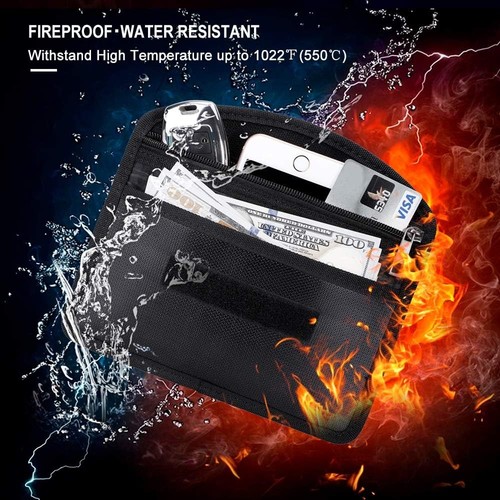 Fireproof Faraday Bag with Zipper Anti-Tracking EMF GPS RFID Car 1pcs, Black - Picture 2 of 7