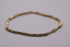 7-Inch 14K Gold Beaded Bracelet, 4.40 Grams