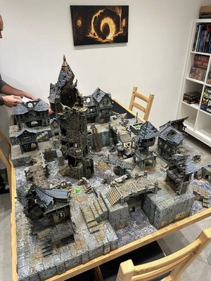 Großer Ruinenturm - Wargaming Gelände - Mordheim, Warhammer etc. - 24 Zoll groß!