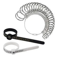 Ring Sizer Measuring Tool, 27pcs Stainless Steel Rings Sliver and Black