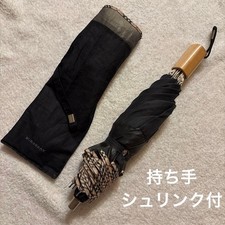 Burberry Folding Umbrella Nova Check Black Sun Rain Ready to Use Authentic