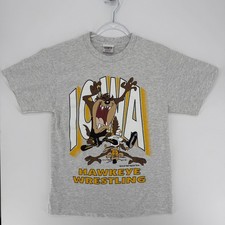 Vintage 1994 Iowa Hawkeyes Wrestling Single Stitch T-Shirt Taz Graphic Size M