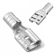 50 Pcs High Temperature Female Non Insulated Spade Connectors 12-10 Gauge