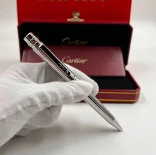2025 Cartier Santos de Cartier Ballpoint Pen – Palladium Finish – New In Box