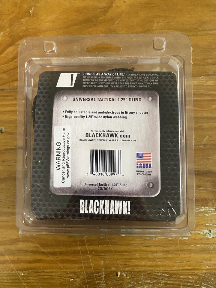 Blackhawk 70UT00BK Universal Táctico 2 Puntos Eslinga 1.25" Nuevo En Paquete Foto 2 de 2