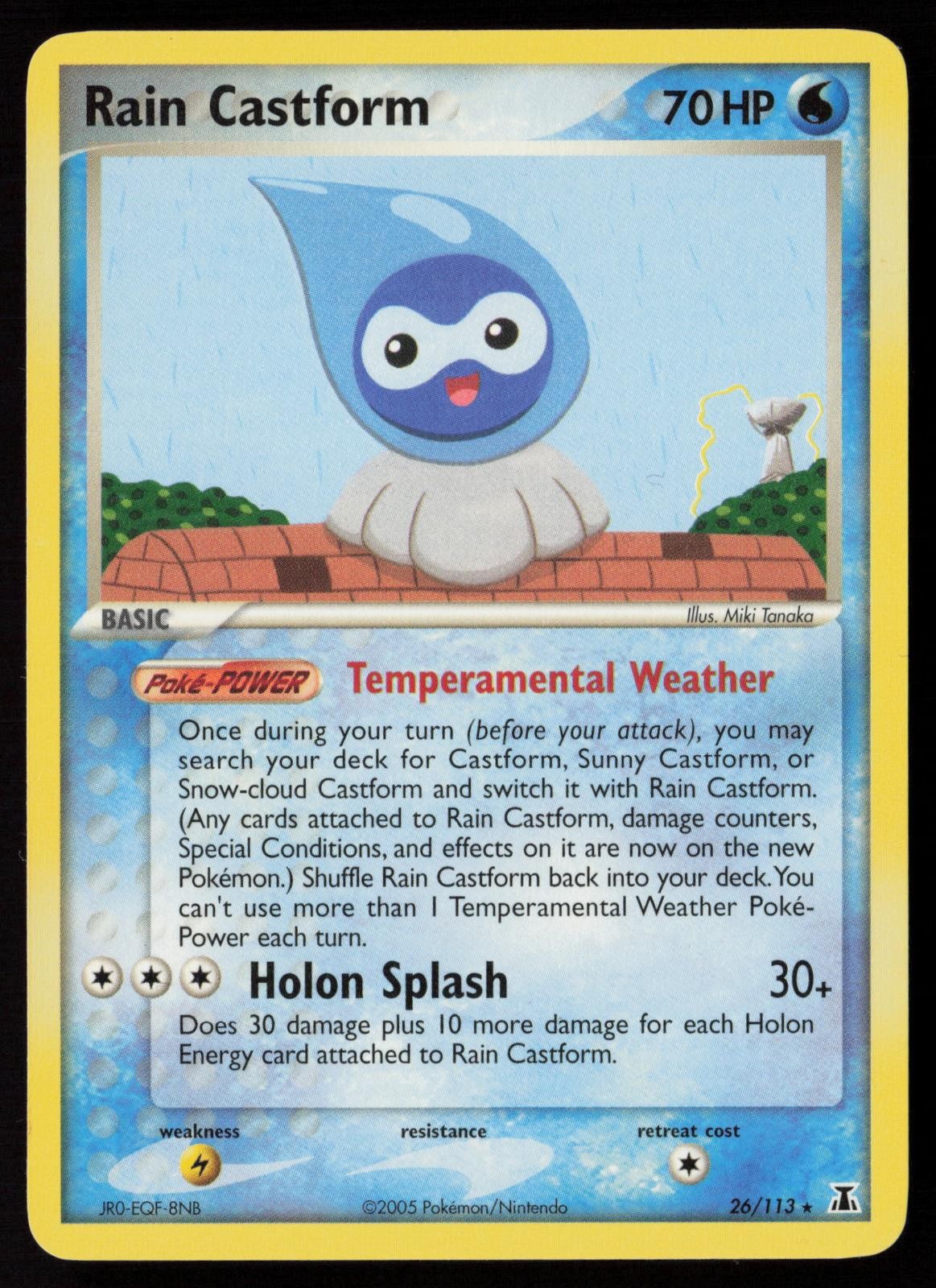 Rain Castform 26/113 Rare Delta Species Pokemon Lightly Played