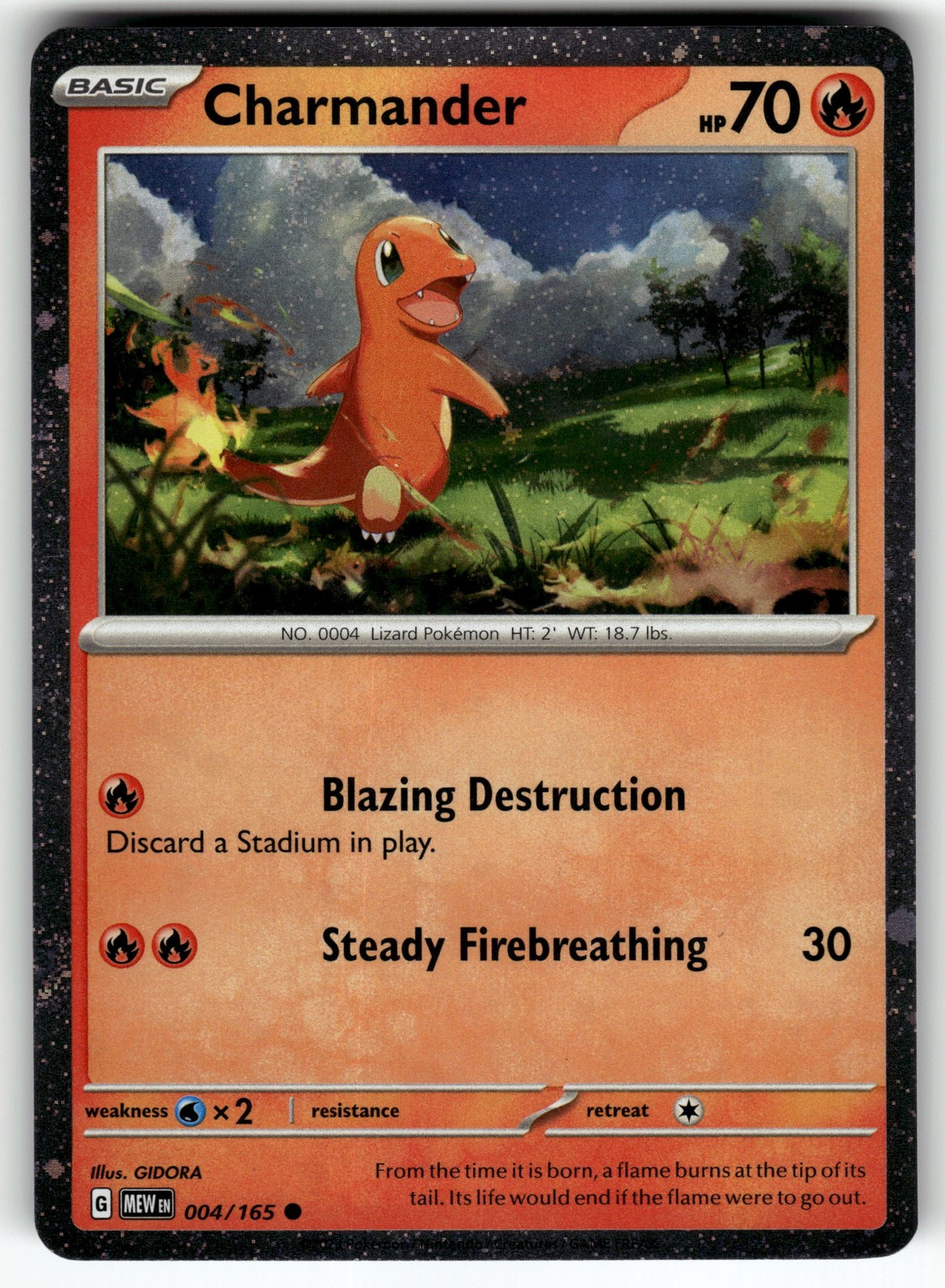 Charmander - (Cosmos Holo) 004/165 NM Pokemon Card TCG