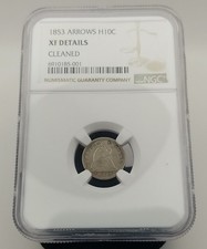 1853 Seated Liberty Half Dime Arrows XF Details Cleaned NGC #21709