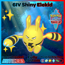 ELEKID ✨ Ultra SHINY 6IV ✨ Pokemon SWORD and SHIELD Max lv1 + Rare Elekid Gen 2