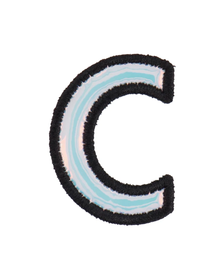 Stoney Clover Lane Silver Holographic Letter Patch - Image 2 of 4