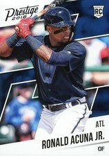 2018 Panini Prestige Ronald Acuna Jr. #8 Rookie Card (RC). rookie card picture