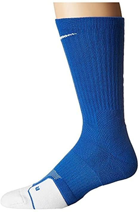 white and royal blue nike elite socks