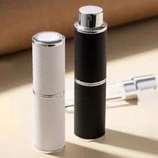 Leather Rotating Spray Pump Bottle 8ml Refillable Perfume Bottle Atomizer