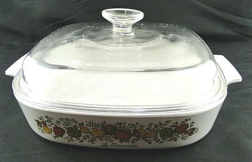 Corning Ware Spice of Life L'Echalote A-10-B Casserole Dish Pyrex A12C Lid