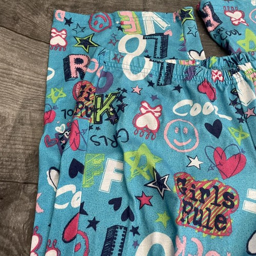 Girl’s Justice Sleep Lounge Pants Size 14 Graffiti Girls Rule Graphic Pajama - Picture 2 of 5
