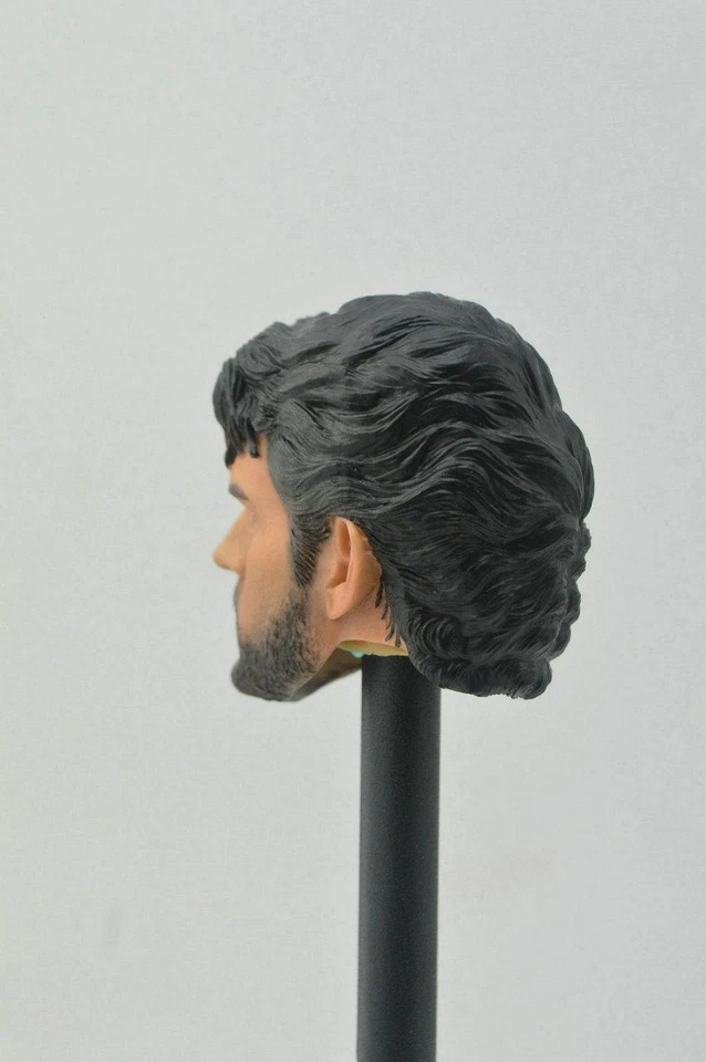 Barba esculpida cabeza personalizada l 1/6 Henry Cavil para Hot Toys Superman cuerpo muscular Foto 4 de 4