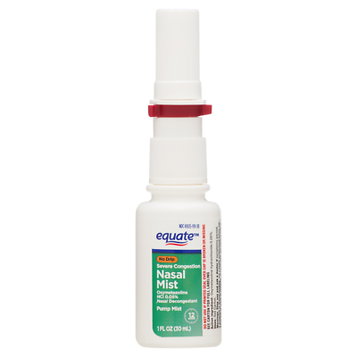 Equate Oxymetzoline HCI 0.05% Severe Nasal Congestion Relief Pump Mist, 1  fl oz