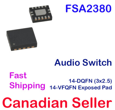 FSA2380 Audio Source Switch Multiplexer 14-VFQFN Exposed Pad 14-DQFN ON OnSemi