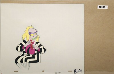 Beetlejuice Original Production Drawing And Cel 48-30 Used Cond.