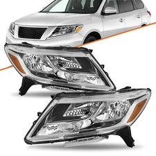 For 2013-2016 Nissan Pathfinder 4DR Halogen Headlights Assembly Headlamps Pair 
