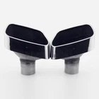 1 Pair 2.5" Inlet Trapezoid Rolled Angel Cut 304 Stainless Steel Exhaust Tips