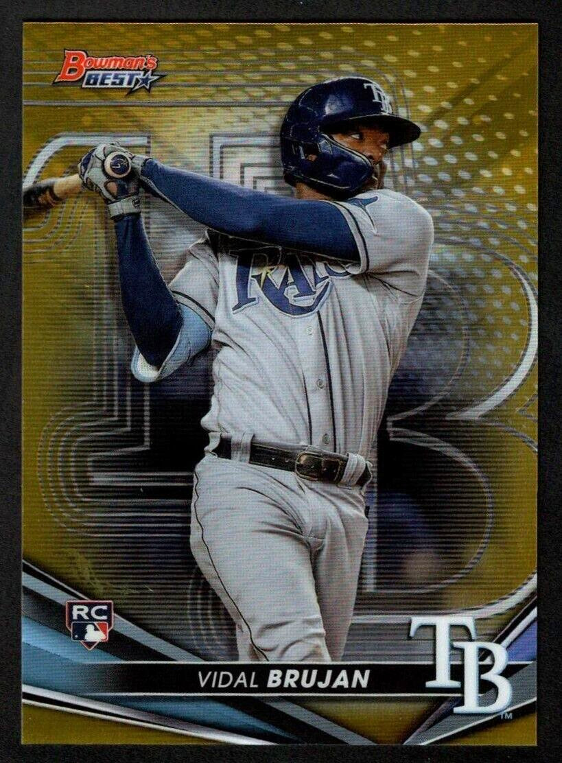 Vidal Brujan 2022 Bowman's Best Gold Refractor Rookie RC SP 15/50 Tampa Bay Rays