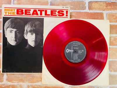 MEET THE BEATLES JAPAN ORIGINAL FIRST ODEON OR7041 RED WAX Tested