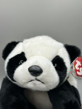 TY Buddies Panda Bear 14" with Tag in Protector 1998 Plush Stuffed Animal