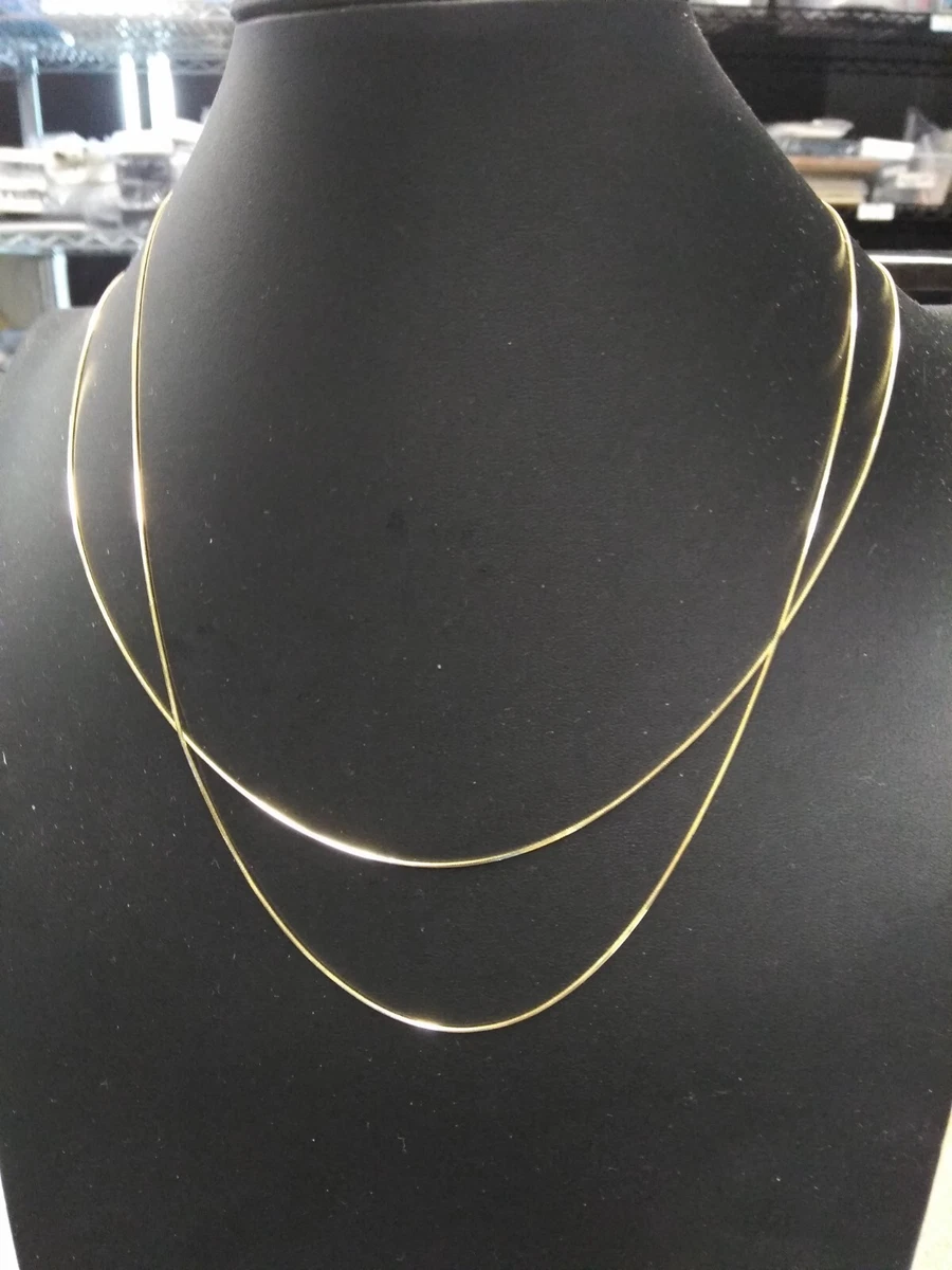 JTV 18K Yellow Gold Over Sterling Silver Set of Two 22 Inch Snake