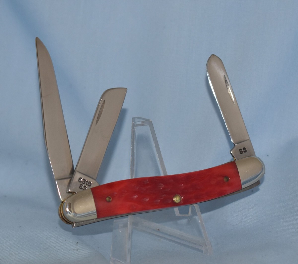 CASE XX REDBONE STOCKMAN KNIFE 5 DOT 1995 6318 