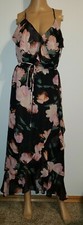 Jennifer Lopez Floral Wrap maxi Dress Size 8