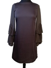 NWT Women’s Ann Taylor Dark Gray Dress 100% Polyester Size 0 MSRP $139