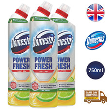 Domestos Power Fresh Toilet Gel Surface Cleaner Lime Fresh 750ml x3 4.79 per litre