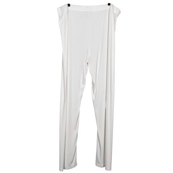 Pantalón para dormir Skims acanalado suave salón en mármol blanco talla 2X Foto 4 de 4